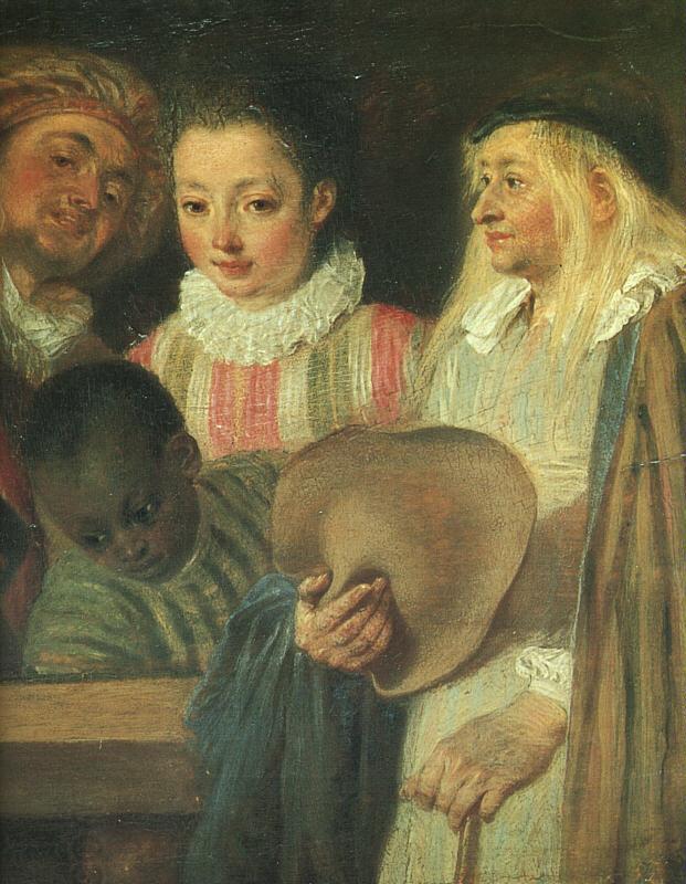 Jean-Antoine Watteau Actors from a French Theatre (Detail) oil painting picture